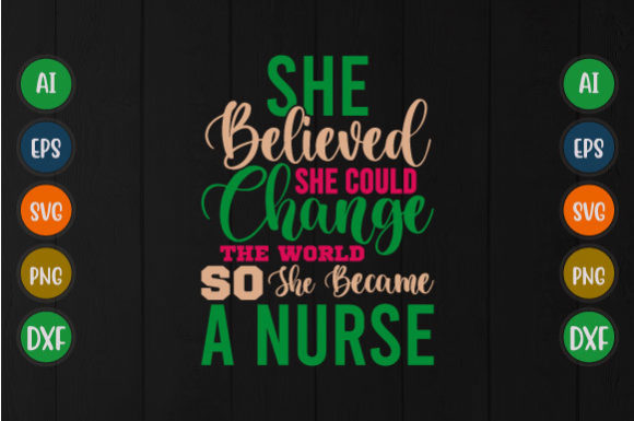 Believed Nurse Svg Graphics for T-Shirt Designs