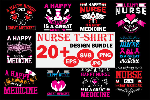 Free Nurse T-Shirt Design Bundle: Graphics & T-Shirt Designs