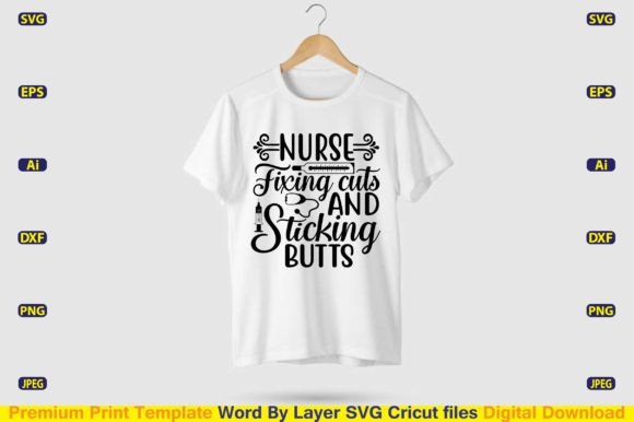 Nurse Fixing Cuts SVG Graphics