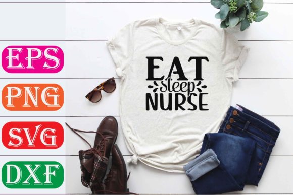 Nurse SVG Design. Eat Sleep Nurse