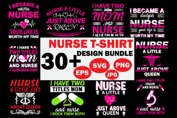 Nurse T-shirt Design SVG Bundle