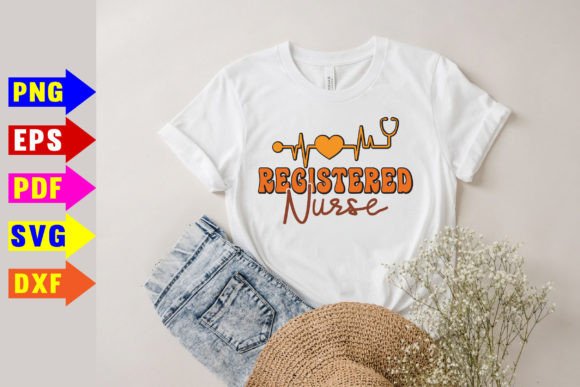 Registered Nurse Svg for T-Shirt Designs and Graphics