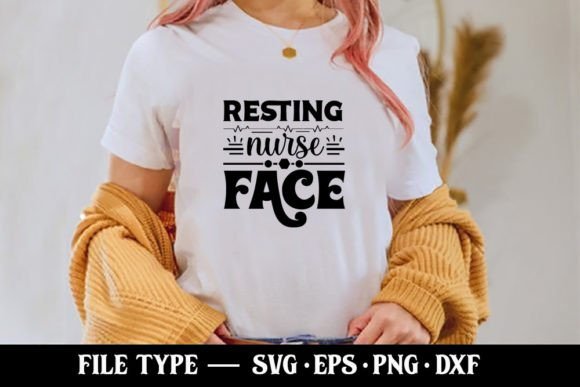 Resting Nurse Face - Nurse SVG Graphics