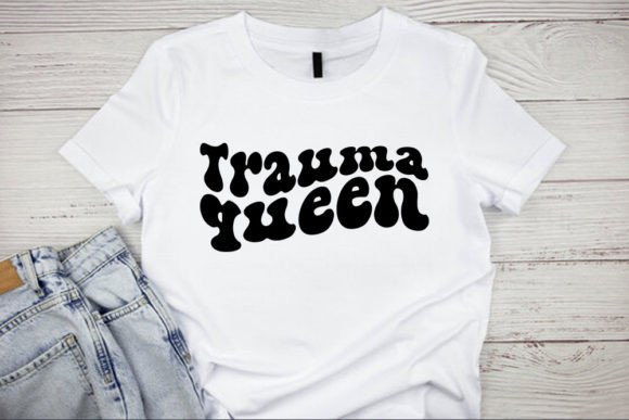 Retro Nurse SVG Design, Trauma Queen Graphics