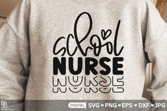 School Nurse SVG PNG, T-Shirt Designs